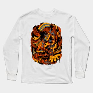 Orangrey Abstract Wave of Thoughts No 2 Long Sleeve T-Shirt